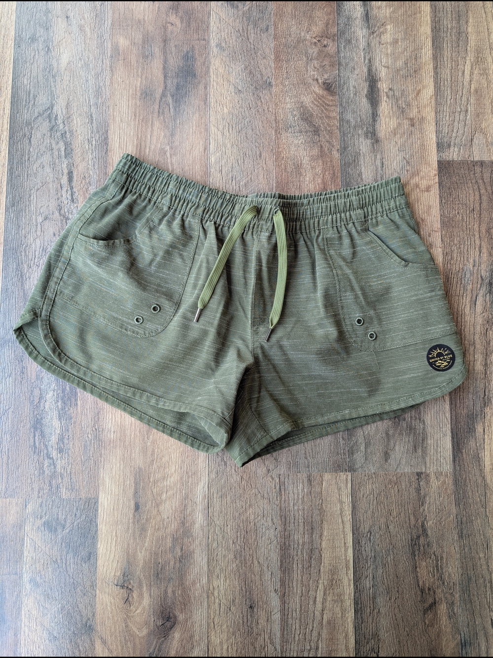 United By Blue Olive Drawstring Active Shorts